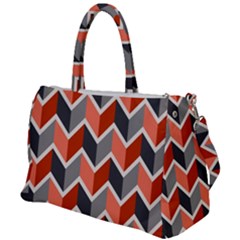 Colorful Zigzag Pattern Wallpaper Free Vector Duffel Travel Bag by artworkshop