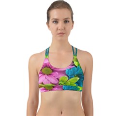 Flowers Wallpaper Back Web Sports Bra