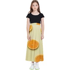 Fruite Orange Kids  Flared Maxi Skirt