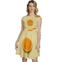 Fruite Orange Cap Sleeve High Waist Dress View1