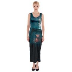 Swimming  Fitted Maxi Dress by artworkshop