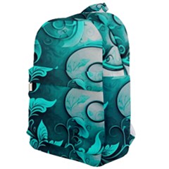 Turquoise Flower Background Classic Backpack