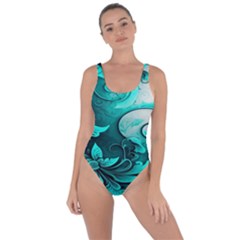 Turquoise Flower Background Bring Sexy Back Swimsuit