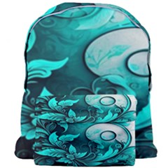 Turquoise Flower Background Giant Full Print Backpack