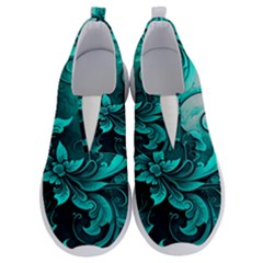 Turquoise Flower Background No Lace Lightweight Shoes