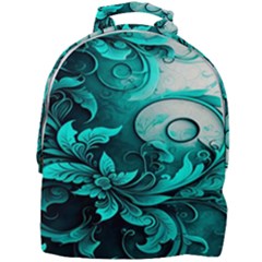 Turquoise Flower Background Mini Full Print Backpack by artworkshop