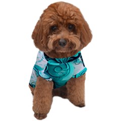 Turquoise Flower Background Dog T-Shirt