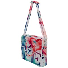 Valentines Day Heart Watercolor Background Cross Body Office Bag by artworkshop
