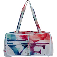 Valentines Day Heart Watercolor Background Multi Function Bag