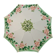 Watercolor Flower Golf Umbrellas