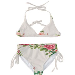 Watercolor Flower Kids  Classic Bikini Set