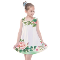 Watercolor Flower Kids  Summer Dress by artworkshop