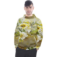Watercolor Yellow And-white Flower Background Men s Pullover Hoodie by artworkshop