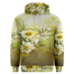 Watercolor Yellow And-white Flower Background Men s Overhead Hoodie by artworkshop