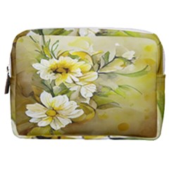 Watercolor Yellow And-white Flower Background Make Up Pouch (medium) by artworkshop