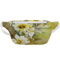 Watercolor Yellow And-white Flower Background Waist Bag  by artworkshop
