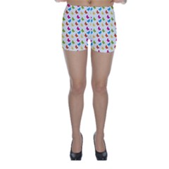 Butterfly Pattern Design Wallpaper Background Skinny Shorts