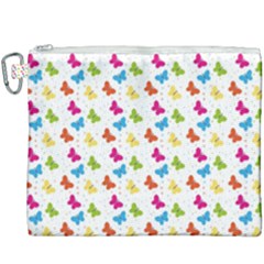 Butterfly Pattern Design Wallpaper Background Canvas Cosmetic Bag (xxxl)