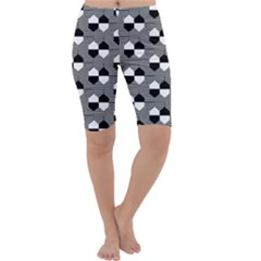 Geometric Pattern Line Form Texture Structure Cropped Leggings 