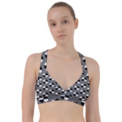 Geometric Pattern Line Form Texture Structure Sweetheart Sports Bra