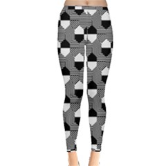 Geometric Pattern Line Form Texture Structure Inside Out Leggings