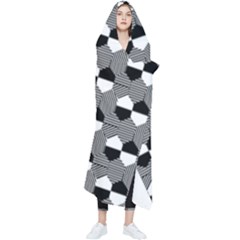 Geometric Pattern Line Form Texture Structure Wearable Blanket