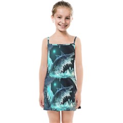 Sculpture Dinosaur Shark Frozen Winter Fantasy Kids  Summer Sun Dress