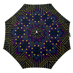 Line Square Pattern Violet Blue Yellow Design Straight Umbrellas