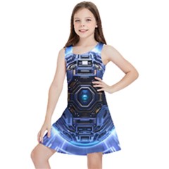 Ai Generated Digital Technology Computer Internet Kids  Lightweight Sleeveless Dress