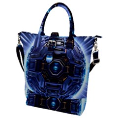 Ai Generated Digital Technology Computer Internet Buckle Top Tote Bag by Ravend