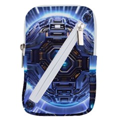 Ai Generated Digital Technology Computer Internet Belt Pouch Bag (large)