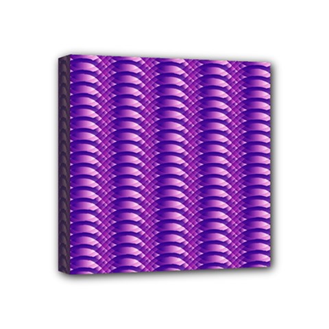 Purple Textile Vibrant Decor 3d Mini Canvas 4  X 4  (stretched)