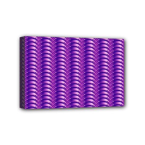 Purple Textile Vibrant Decor 3d Mini Canvas 6  X 4  (stretched)