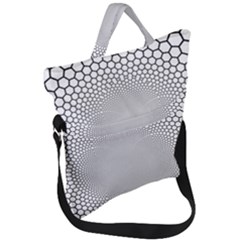 Hexagon Honeycombs Pattern Structure Abstract Fold Over Handle Tote Bag