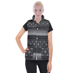 Abstract Art Artistic Backdrop Black Brush Card Women s Button Up Vest