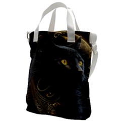 Ai Generated Cat Moon Feline Cute Canvas Messenger Bag by Ravend