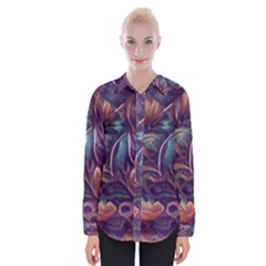 Abstract African Art Art Backdrop Background Womens Long Sleeve Shirt