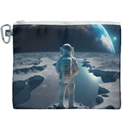 Ai Generated Space Astronaut Universe Moon Earth Canvas Cosmetic Bag (xxxl)