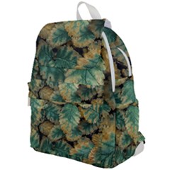 Colored Close Up Plants Leaves Pattern Top Flap Backpack by dflcprintsclothing