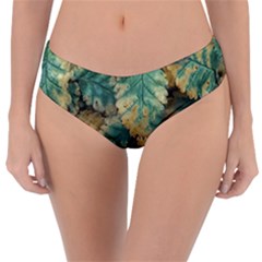 Colored Close Up Plants Leaves Pattern Reversible Classic Bikini Bottoms by dflcprintsclothing