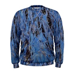 Blue Abstract Texture Print Men s Sweatshirt by dflcprintsclothing