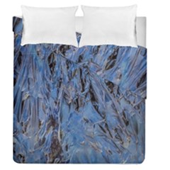 Blue Abstract Texture Print Duvet Cover Double Side (queen Size) by dflcprintsclothing