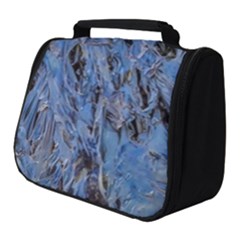 Blue Abstract Texture Print Full Print Travel Pouch (small) by dflcprintsclothing