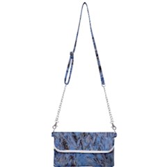 Blue Abstract Texture Print Mini Crossbody Handbag by dflcprintsclothing