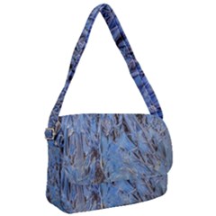 Blue Abstract Texture Print Courier Bag by dflcprintsclothing