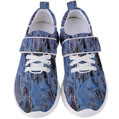 Blue Abstract Texture Print Women s Velcro Strap Shoes by dflcprintsclothing