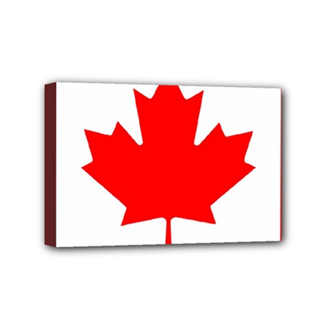 Canada Flag Canadian Flag View Mini Canvas 6  X 4  (stretched)