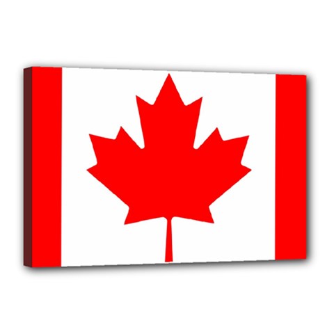 Canada Flag Canadian Flag View Canvas 18  X 12  (stretched) by Ravend