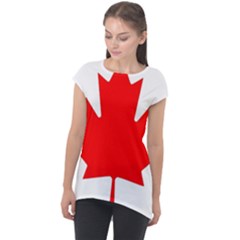 Canada Flag Canadian Flag View Cap Sleeve High Low Top by Ravend