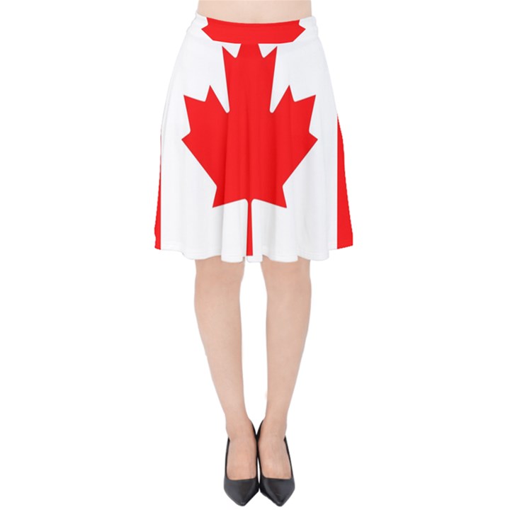 Canada Flag Canadian Flag View Velvet High Waist Skirt